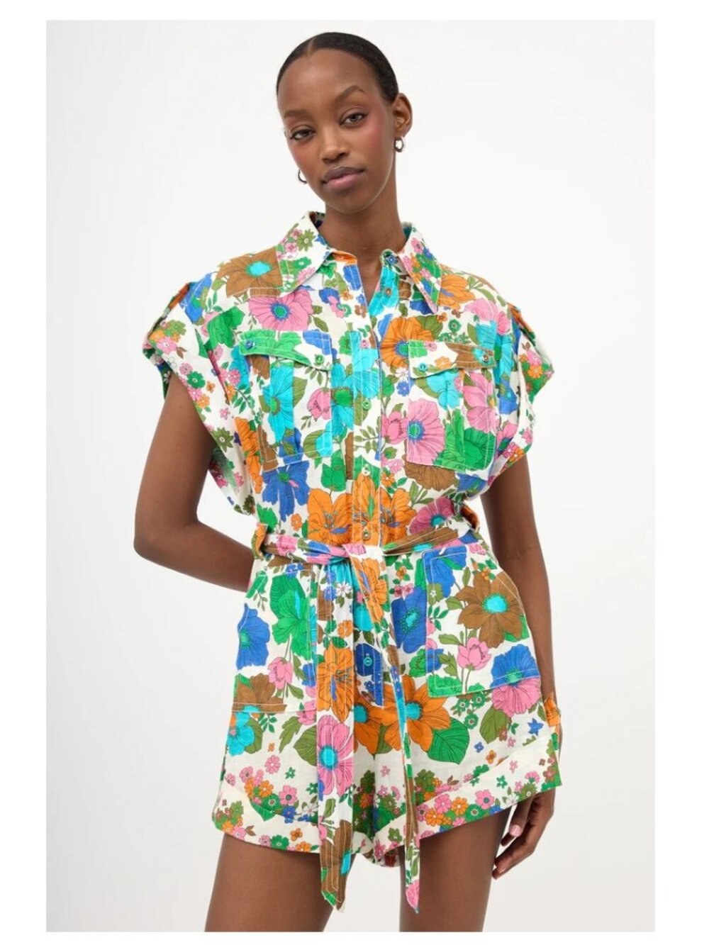 Zimmermann Linen Playsuit Romper Sz 1 $695